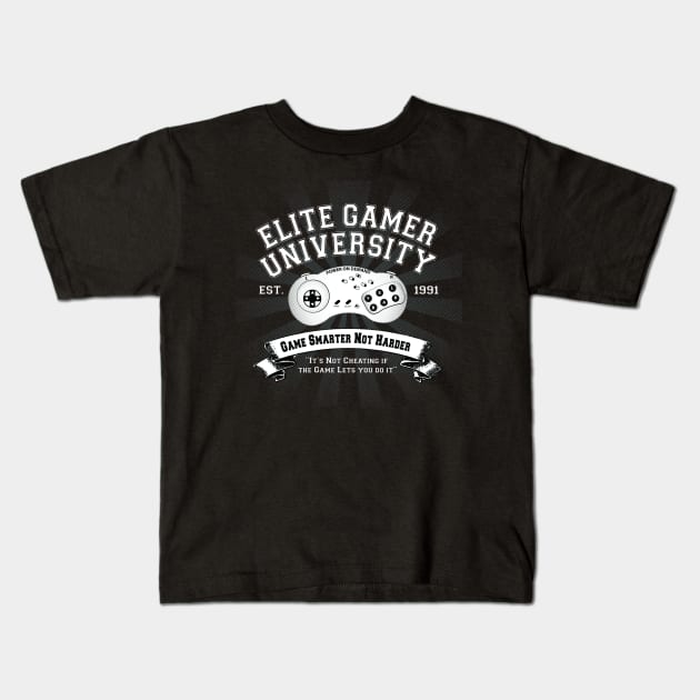 Elite Gamer Kids T-Shirt by GreenHRNET